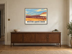 Grand Pier, Weston-super-Mare Poster at A1, in a black frame, above a sideboard