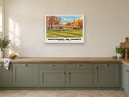 Whitchurch Toll Bridge, Whitchurch-on-Thames Poster at A1, in a white frame, in a kitchen