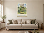 The Round Tower, Windsor Castle Poster at A1, in a natural wood frame, in a sitting room