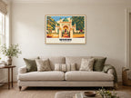 Shah Jahan Mosque, Woking Poster at A1, in a natural wood frame, in a sitting room