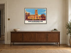 St Peter's Collegiate Church, Wolverhampton Poster at A1, in a black frame, above a sideboard