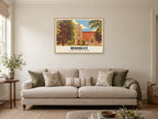 St John the Evangelist Church, Woodley Poster at A1, in a natural wood frame, in a sitting room