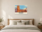 St Giles' Church, Wrexham Poster at A1, as a poster, above a bed
