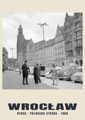 Lato nord del Rynek e auto d’epoca, Wrocław — 1968